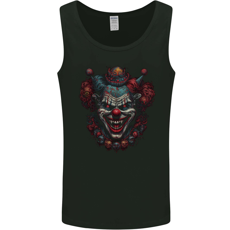 An Evil Clown Halloween Horror Vampire Mens Vest Tank Top Black