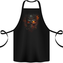 An Evil Fire Skull From the Future Cotton Apron 100% Organic Black