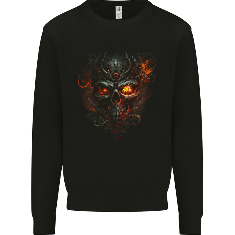 An Evil Fire Skull From the Future Kids Sweatshirt Jumper Black