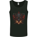 An Evil Flame Skull Biker Fantasy Heavy Metal Mens Vest Tank Top Black
