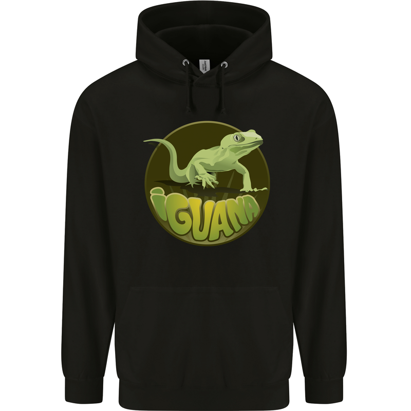 An Iguana Lizard Childrens Kids Hoodie Black