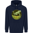 An Iguana Lizard Childrens Kids Hoodie Navy Blue