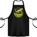 An Iguana Lizard Cotton Apron 100% Organic Black