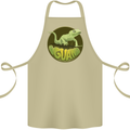 An Iguana Lizard Cotton Apron 100% Organic Khaki