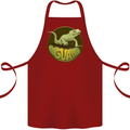 An Iguana Lizard Cotton Apron 100% Organic Maroon