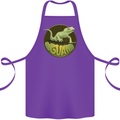 An Iguana Lizard Cotton Apron 100% Organic Purple