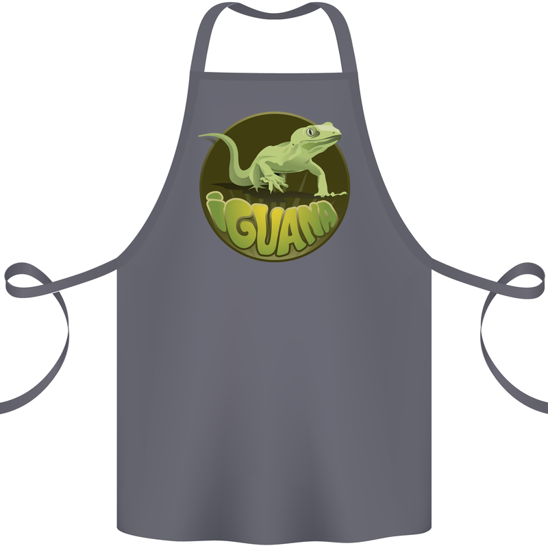 An Iguana Lizard Cotton Apron 100% Organic Steel