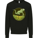 An Iguana Lizard Kids Sweatshirt Jumper Black