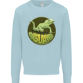 An Iguana Lizard Kids Sweatshirt Jumper Light Blue