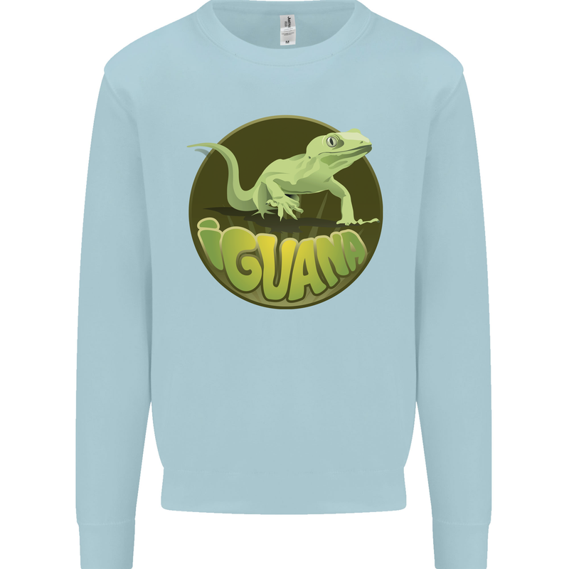 An Iguana Lizard Kids Sweatshirt Jumper Light Blue