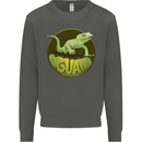 An Iguana Lizard Kids Sweatshirt Jumper Storm Grey