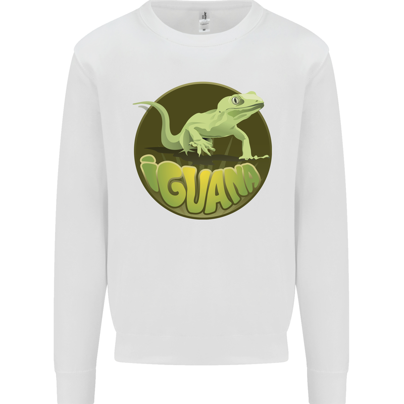 An Iguana Lizard Kids Sweatshirt Jumper White