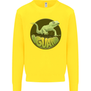 An Iguana Lizard Kids Sweatshirt Jumper Yellow