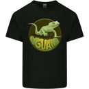 An Iguana Lizard Kids T-Shirt Childrens Black