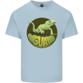 An Iguana Lizard Mens Cotton T-Shirt Tee Top Light Blue
