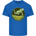 An Iguana Lizard Mens Cotton T-Shirt Tee Top Royal Blue