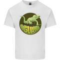 An Iguana Lizard Mens Cotton T-Shirt Tee Top White