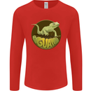 An Iguana Lizard Mens Long Sleeve T-Shirt Red