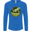 An Iguana Lizard Mens Long Sleeve T-Shirt Royal Blue