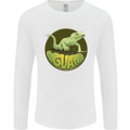 An Iguana Lizard Mens Long Sleeve T-Shirt White