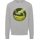 An Iguana Lizard Mens Sweatshirt Jumper Sports Grey