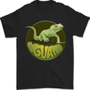 An Iguana Lizard Mens T-Shirt 100% Cotton Black