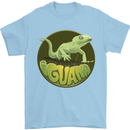 An Iguana Lizard Mens T-Shirt 100% Cotton Light Blue