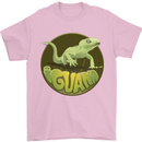 An Iguana Lizard Mens T-Shirt 100% Cotton Light Pink