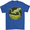 An Iguana Lizard Mens T-Shirt 100% Cotton Royal Blue