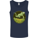 An Iguana Lizard Mens Vest Tank Top Navy Blue