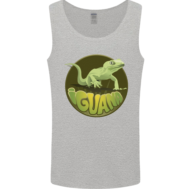 An Iguana Lizard Mens Vest Tank Top Sports Grey