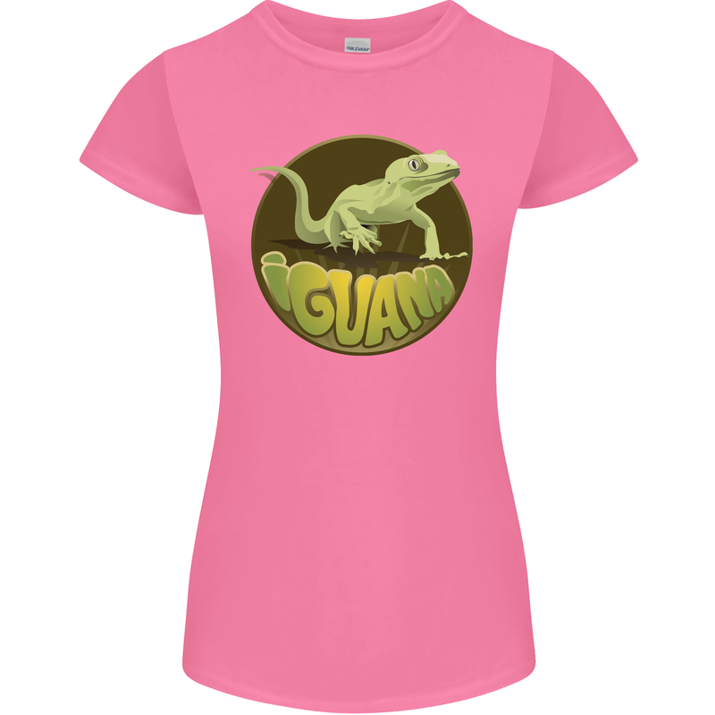 An Iguana Lizard Womens Petite Cut T-Shirt Azalea