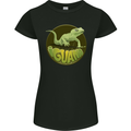 An Iguana Lizard Womens Petite Cut T-Shirt Black