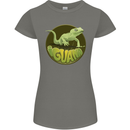 An Iguana Lizard Womens Petite Cut T-Shirt Charcoal