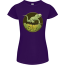 An Iguana Lizard Womens Petite Cut T-Shirt Purple