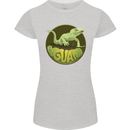 An Iguana Lizard Womens Petite Cut T-Shirt Sports Grey