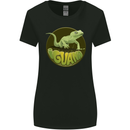 An Iguana Lizard Womens Wider Cut T-Shirt Black