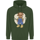 An Infant Highland Cow Cattle Bull Childrens Kids Hoodie Forest Green