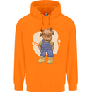 An Infant Highland Cow Cattle Bull Childrens Kids Hoodie Orange