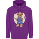 An Infant Highland Cow Cattle Bull Childrens Kids Hoodie Purple