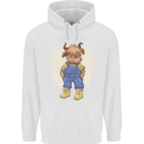 An Infant Highland Cow Cattle Bull Childrens Kids Hoodie White