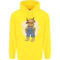 An Infant Highland Cow Cattle Bull Childrens Kids Hoodie Yellow