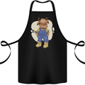 An Infant Highland Cow Cattle Bull Cotton Apron 100% Organic Black