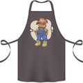 An Infant Highland Cow Cattle Bull Cotton Apron 100% Organic Dark Grey