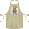 An Infant Highland Cow Cattle Bull Cotton Apron 100% Organic Khaki