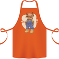 An Infant Highland Cow Cattle Bull Cotton Apron 100% Organic Orange