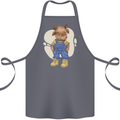 An Infant Highland Cow Cattle Bull Cotton Apron 100% Organic Steel