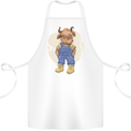 An Infant Highland Cow Cattle Bull Cotton Apron 100% Organic White