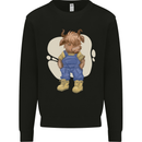 An Infant Highland Cow Cattle Bull Kids Sweatshirt Jumper Black