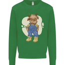 An Infant Highland Cow Cattle Bull Kids Sweatshirt Jumper Irish Green